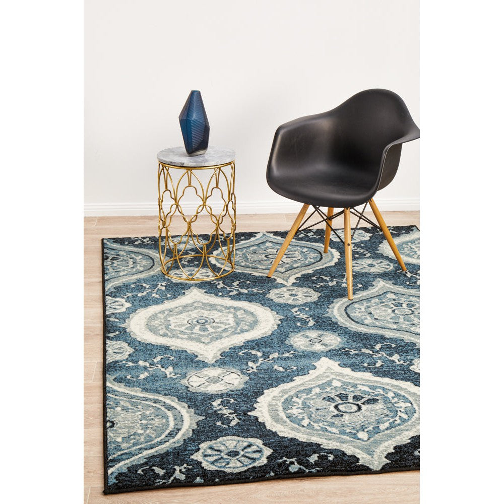 Calypso Collection Navy Rug