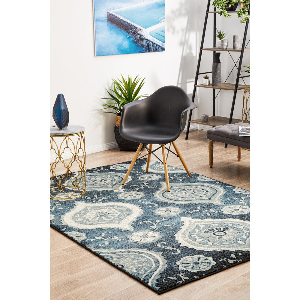 Calypso Collection Navy Rug