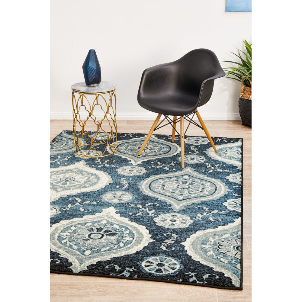 Calypso Collection Navy Rug