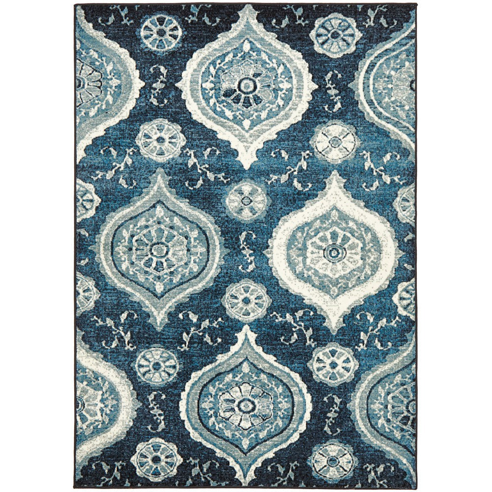 Calypso Collection Navy Rug