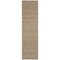 Conscious Loom Embrace Beige Runner Rug featuring textured weave in beige, taupe and tan on white, hand-woven wool