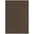 Conscious Loom Embrace Brown Rug featuring textured speckled pattern in chocolate brown on white background, woven wool