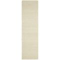 Conscious Loom Embrace Cream Runner Rug featuring solid textured pattern in cream on white background, hand-loomed wool