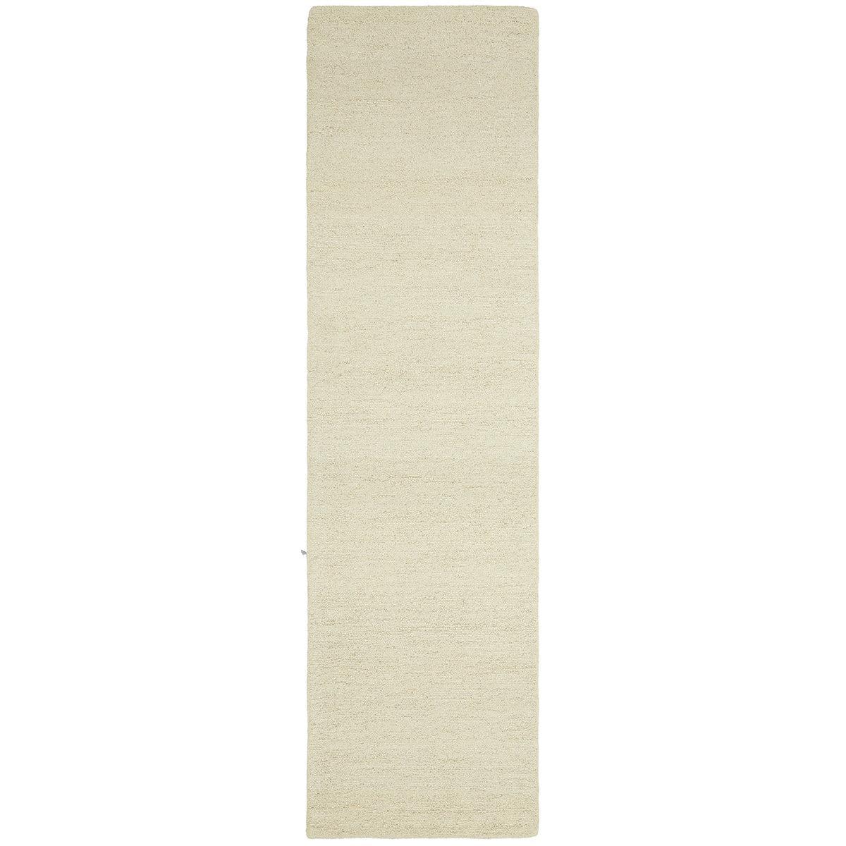 Conscious Loom Embrace Cream Rug featuring solid textured design in cream/ivory on white background, hand-tufted wool
