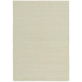 Conscious Loom Embrace Cream Rug featuring solid design in cream on white background, hand-tufted wool