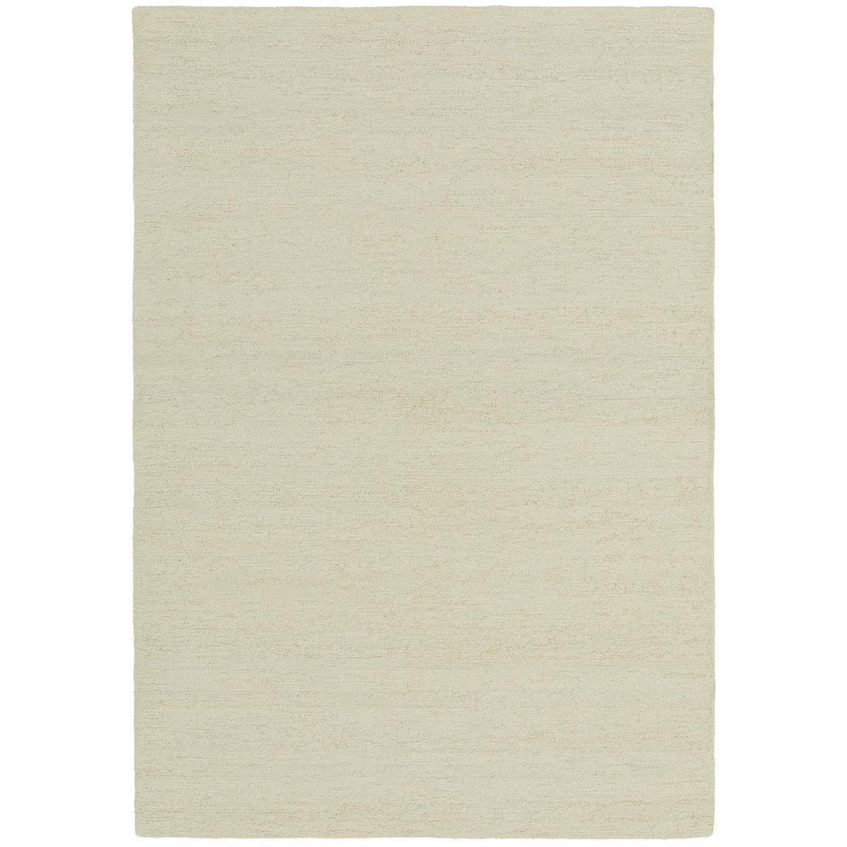 Conscious Loom Embrace Cream Rug featuring solid design in cream on white background, hand-tufted wool