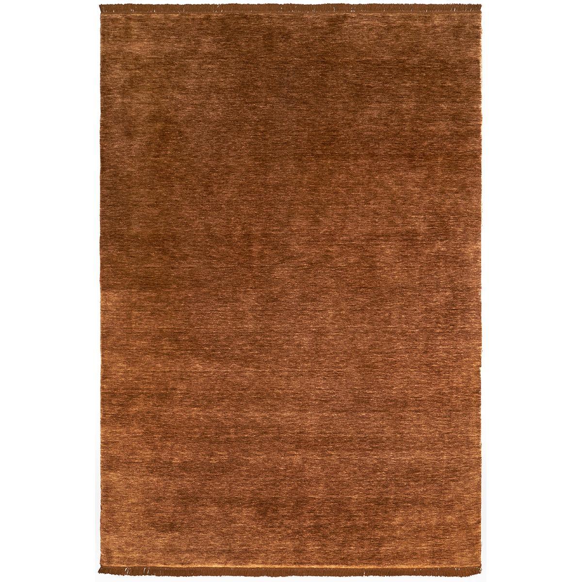 Conscious Loom Kinship Caramel Rug by Rug Culture featuring caramel-chocolate gradient on warm brown, loom-woven wool