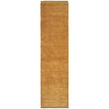Conscious Loom Kinship Honey Runner Rug featuring solid design in honey on white background, hand-woven wool