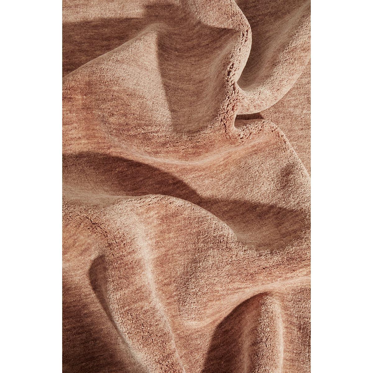 Conscious Loom Kinship Mocha Mousse Runner Rug featuring boucle in mocha, caramel and taupe on white, hand-tufted wool