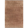 Conscious Loom Kinship Mocha Mousse Rug featuring solid mocha, chocolate brown and tan on white background, tufted wool