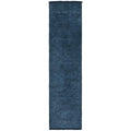 Conscious Loom Kinship Navy Runner Rug featuring a textured solid navy on white background, hand-loomed wool