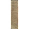 Conscious Loom Kinship Oyster Runner Rug featuring tonal gradient in oyster, taupe and sand on white background, hand-loomed wool