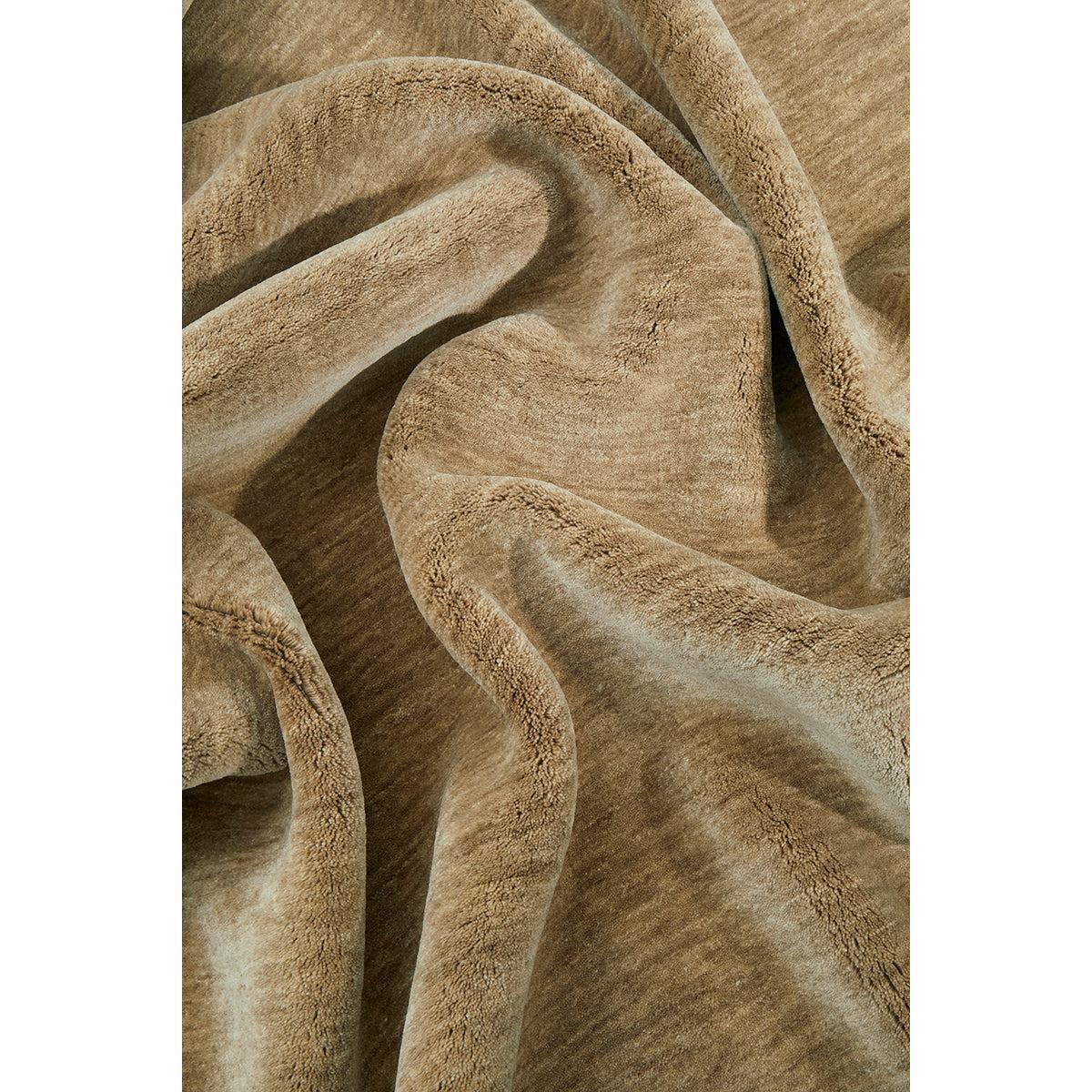 Conscious Loom Kinship Oyster Runner Rug featuring textured solid in oyster beige and taupe on cream, hand-tufted wool