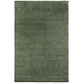 Conscious Loom Kinship Sage Green Rug featuring solid color design in sage green on white background, hand-loomed wool
