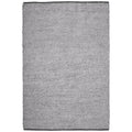 Darren Palmer Bedrock Grey Rug featuring textured weave in charcoal slate and light grey on white loomed polypropylene