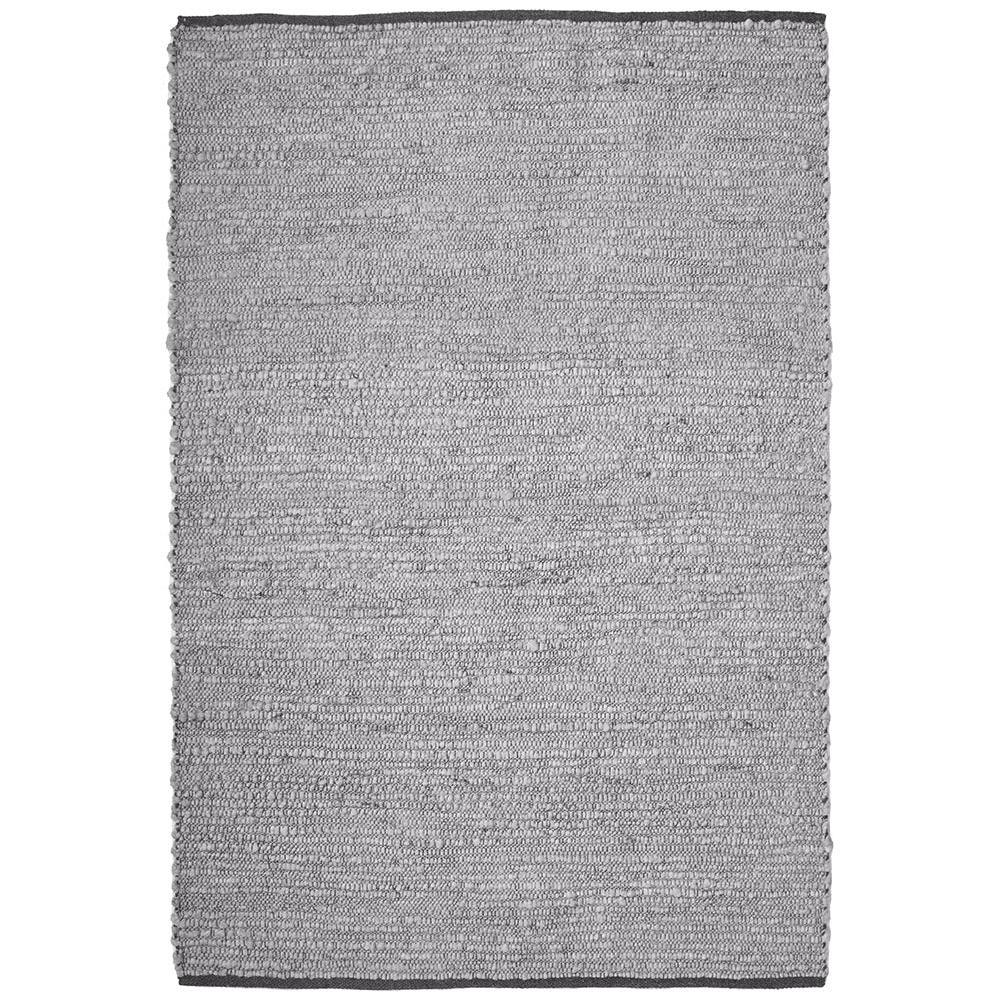 Darren Palmer Bedrock Grey Rug featuring textured weave in charcoal slate and light grey on white loomed polypropylene