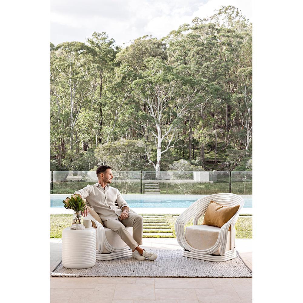 Darren Palmer Bedrock Grey Rug textured weave in grey, cream and beige on beige background, machine-made polypropylene