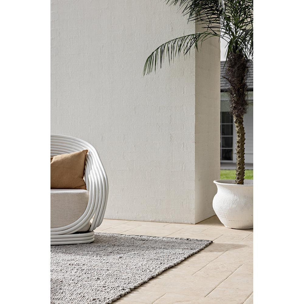 Darren Palmer Bedrock Grey Rug featuring textured weave in soft grey, cream and beige on beige, woven polypropylene