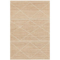 Darren Palmer Earth Natural Rug featuring diamond lattice in beige, cream and white on beige background, handtufted jute