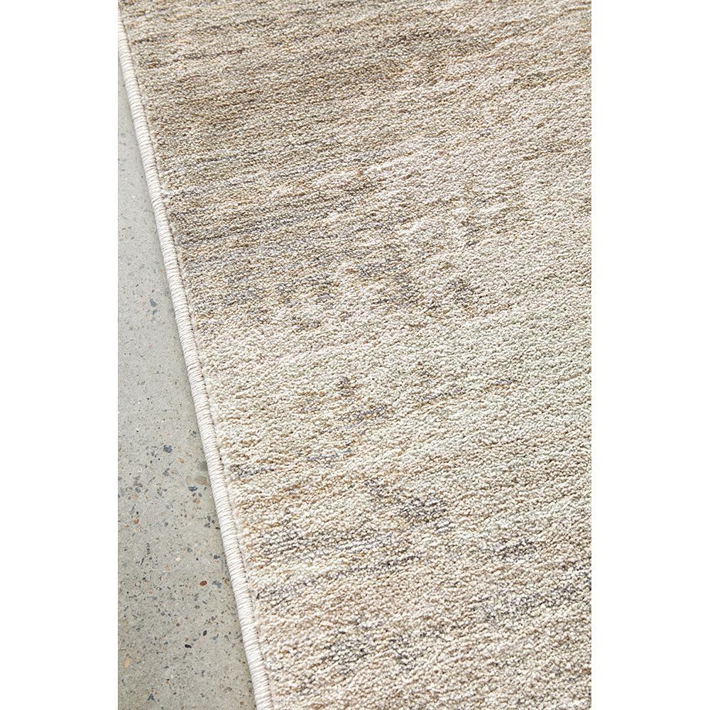 Darren Palmer Morgana Stone Runner Rug marbled beige, taupe and cream on stone-grey background, machine-made synthetic