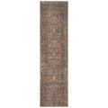 Darren Palmer Moorland Fig Runner Rug featuring vintage medallion in bronze-brown, taupe and ivory on taupe, tufted wool
