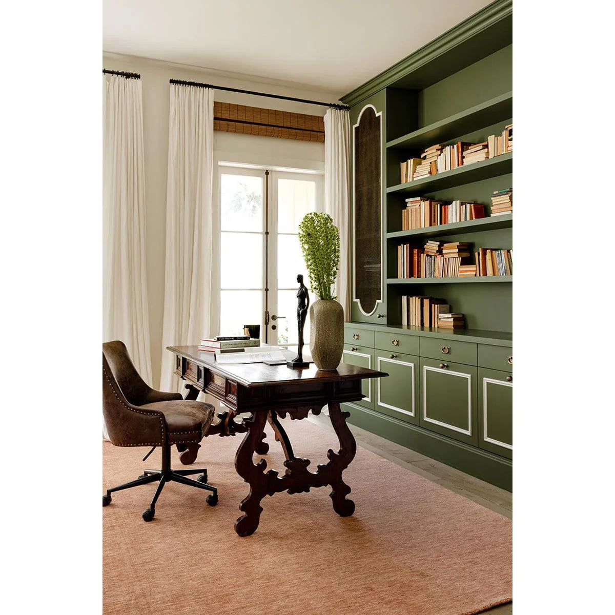 Darren Palmer Origin Clay Rug featuring solid warm beige in taupe-cream tones on light cream carpet, hand-tufted wool
