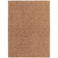 Darren Palmer Origin Clay Rug featuring solid colour design in clay brown on white background, machine-made wool
