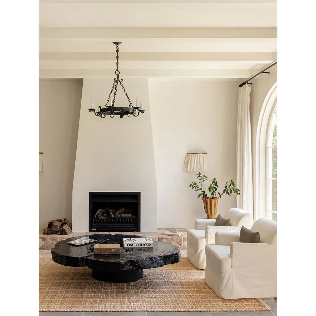 Darren Palmer Plaid Sandstone Rug featuring plaid in sandstone, taupe, beige on warm beige background, hand-woven jute
