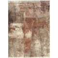 Darren Palmer Sierra Dusk Rug featuring abstract mottled pattern in rust, taupe, cream on ivory, hand-tufted wool