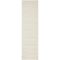 Darren Palmer Sandridge Cream Runner Rug featuring striped texture in ivory and beige on white, power-loomed polypropylene