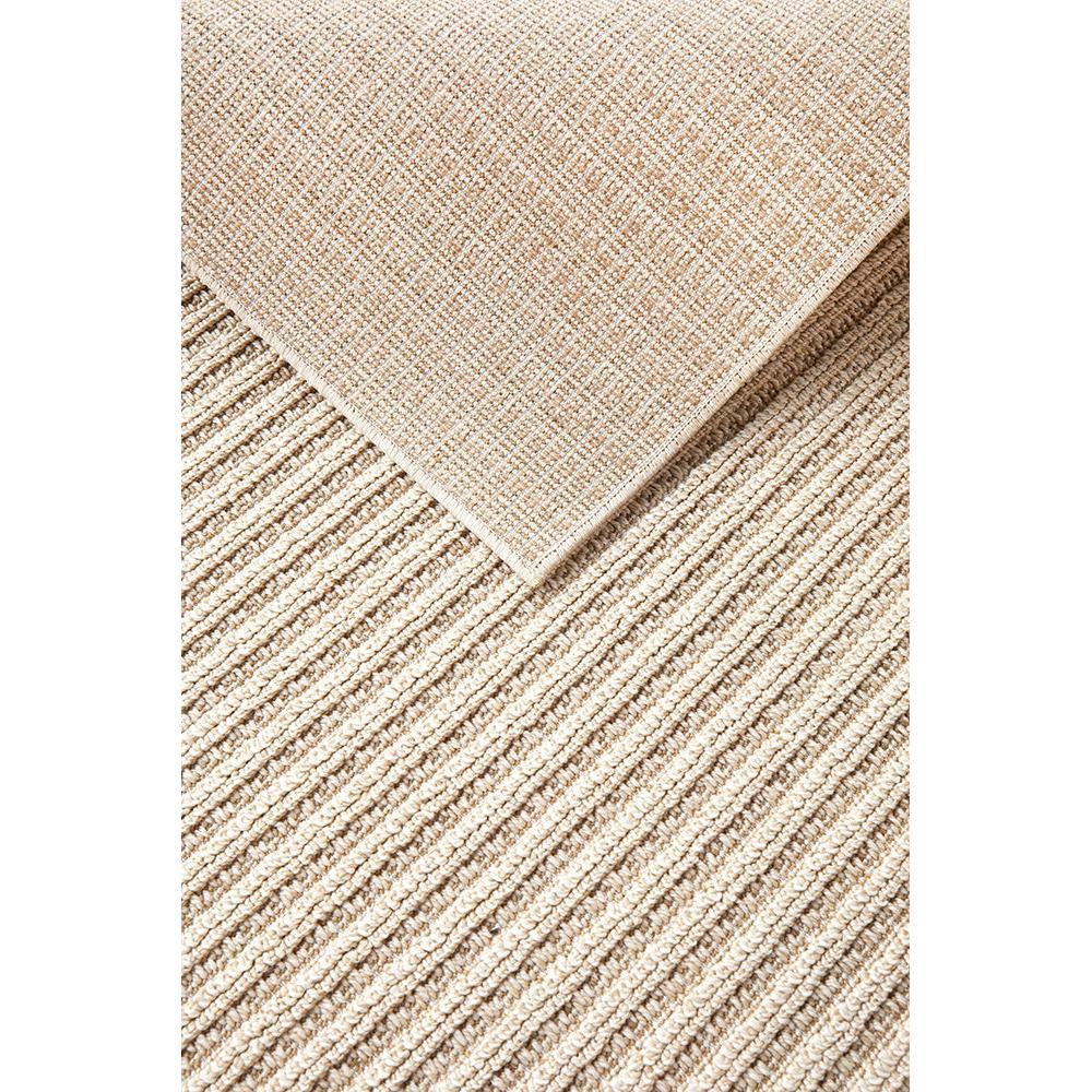 Darren Palmer Sandridge Taupe Runner Rug with textured ribbed weave in taupe beige cream on white woven polypropylene