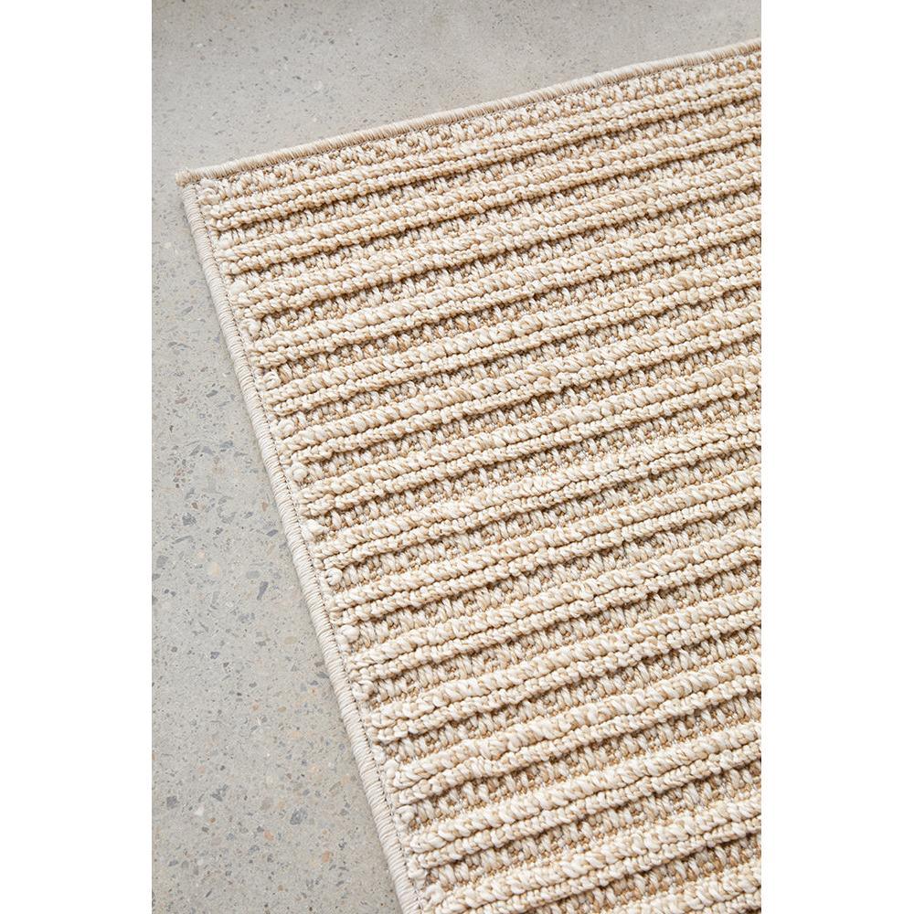 Darren Palmer Sandridge Taupe Runner Rug featuring striped texture in taupe, cream on grey, woven polypropylene