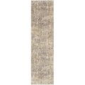 Emma Blomfield Haze Slate Runner Rug featuring softly abstract pattern in slate, taupe and beige on light background