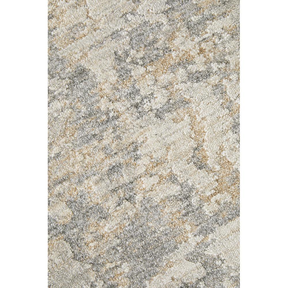 Emma Blomfield Haze Slate Runner Rug featuring abstract pattern in cream, beige and grey on cream, hand-tufted wool