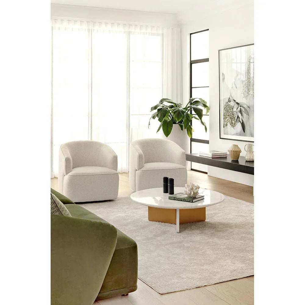 Emma Blomfield Plume Oat Rug featuring textured design in oat, cream and beige on white background, power-loomed wool