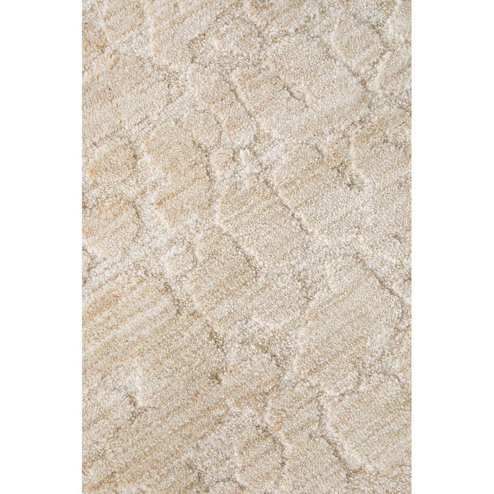 Emma Blomfield Rogue Linen Runner Rug featuring marbled pattern in cream, beige and ivory on white, hand-tufted linen