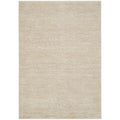 Emma Blomfield Rogue Linen Rug featuring tonal weave in beige, cream and taupe on white background, hand-loomed linen