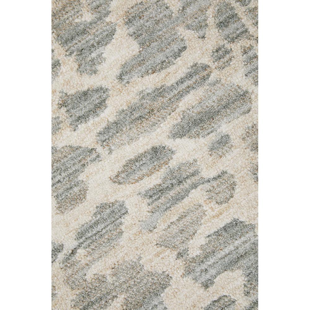 Emma Blomfield Rogue Mist Rug featuring abstract brushstroke in cream, ivory and grey on ivory, hand-tufted wool