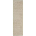 Emma Blomfield Veil Natural Runner Rug featuring textured ivory, cream and beige palette on white background, power-loomed wool