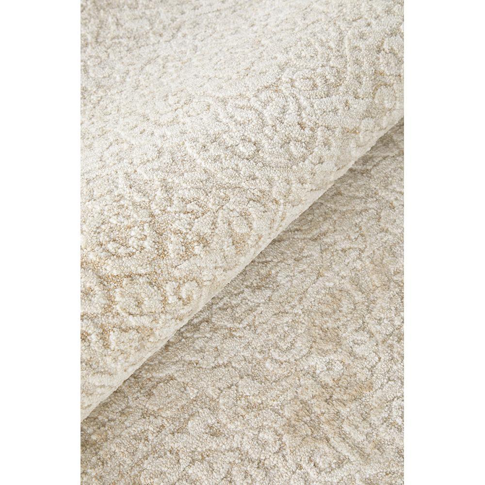 Emma Blomfield Veil Natural Runner Rug featuring boucle in cream, ivory & beige on cream background; hand-tufted wool