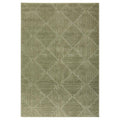 Marigold Shilo Green Rug by Rug Culture featuring geometric diamond pattern in olive, sage on khaki background, hand-tufted wool