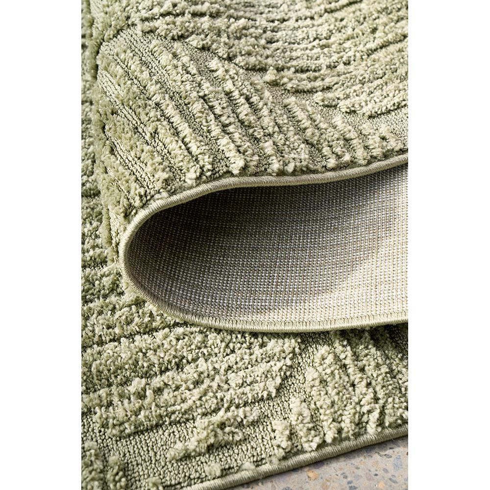 Marigold Shilo Green Rug featuring textured plush pile in olive green, sage green and grey on grey backing, hand-tufted wool