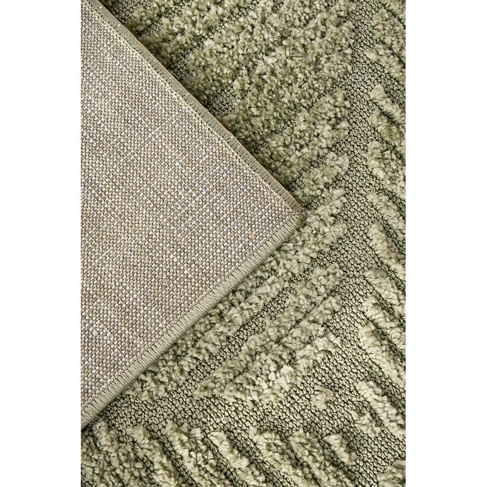 Marigold Shilo Green Rug featuring plush shag texture in olive green, sage and beige on light backing, machine-made wool