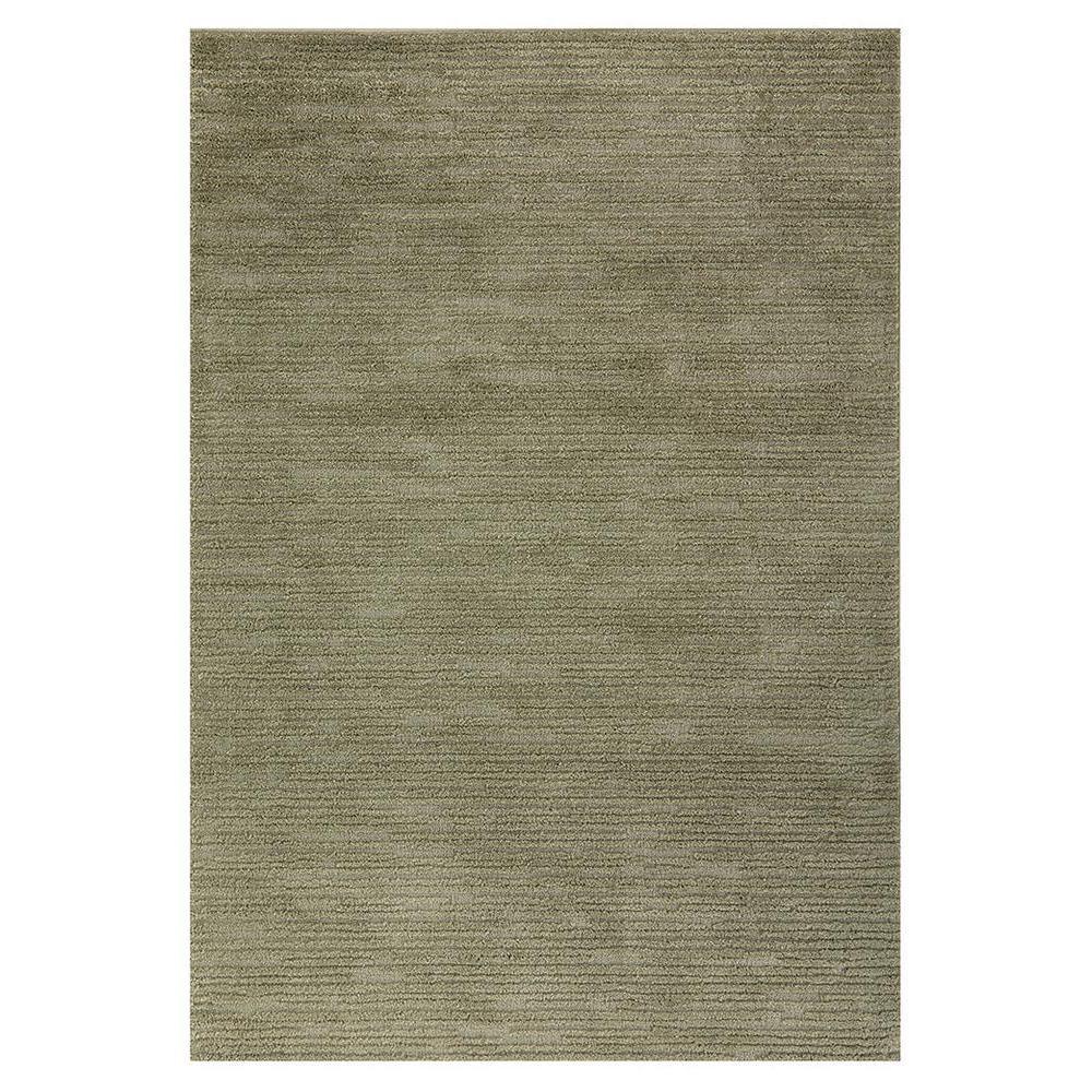 Marigold Suri Green Rug featuring solid textured pattern in olive green, sage and beige on white background, hand-tufted wool
