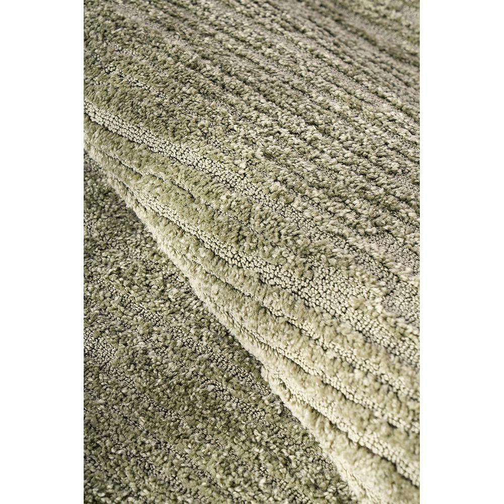 Marigold Suri Green Rug featuring shaggy texture in olive green, sage green and cream on beige background, hand-tufted wool