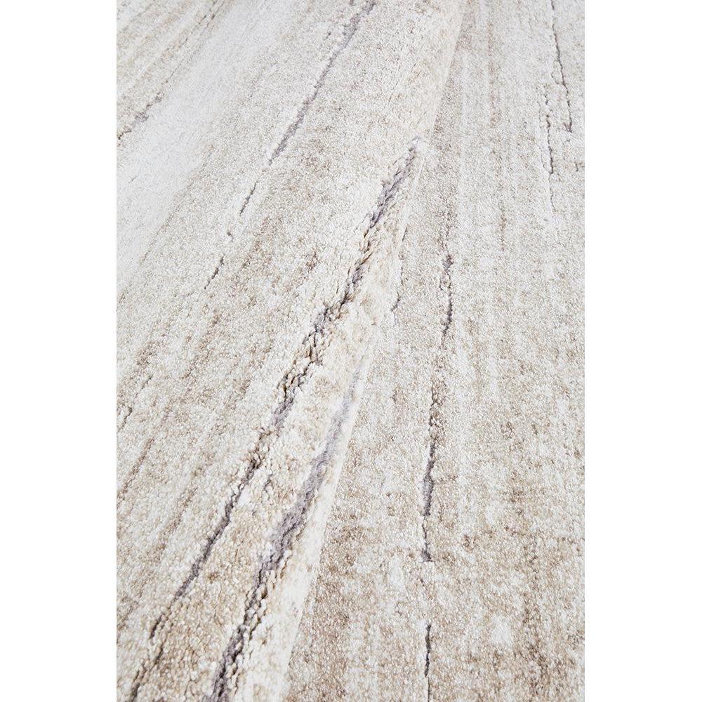 Mosaic Natural Runner Rug featuring abstract linear mosaic pattern in cream, beige and taupe on ivory background, machine-woven polypropylene