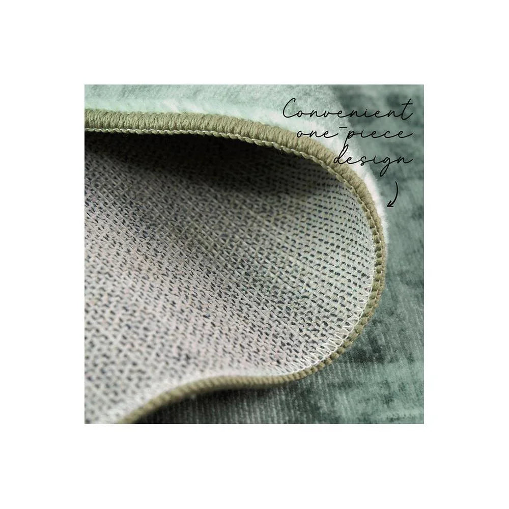 Gemstone Emerald Green Rug from Gemstone Collection featuring one-piece design in emerald, sage and cream on pale green backing, hand-tufted wool