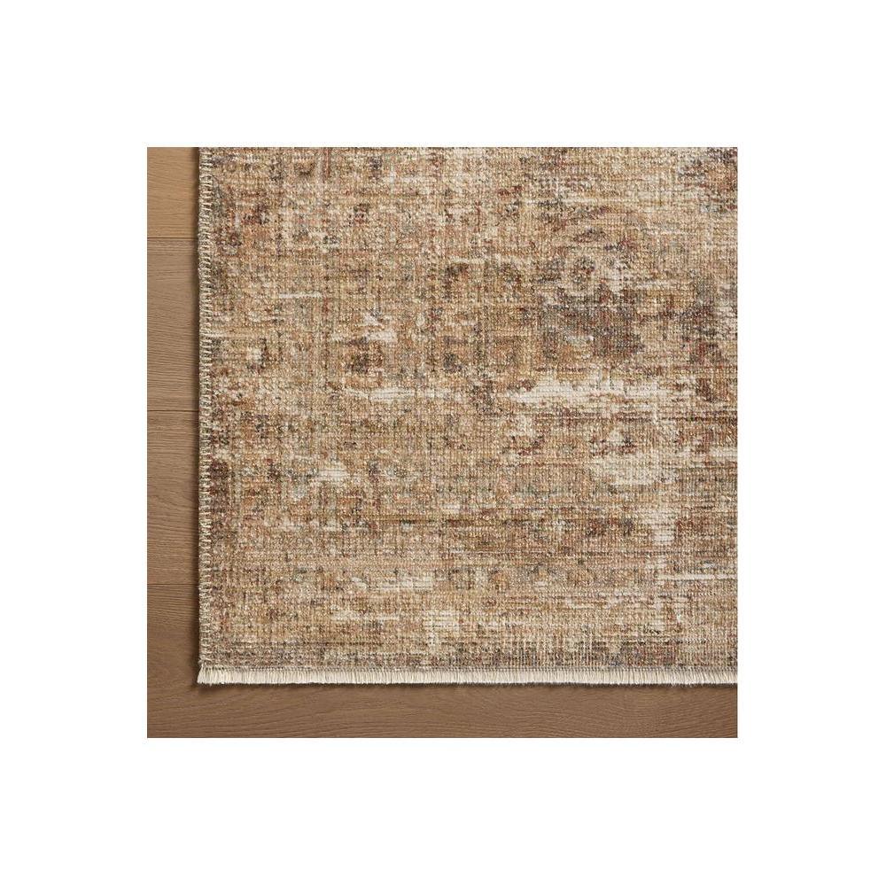 Heritage Bark Rug featuring distressed vintage pattern in beige, tan, brown and ivory on warm beige background, hand-woven wool