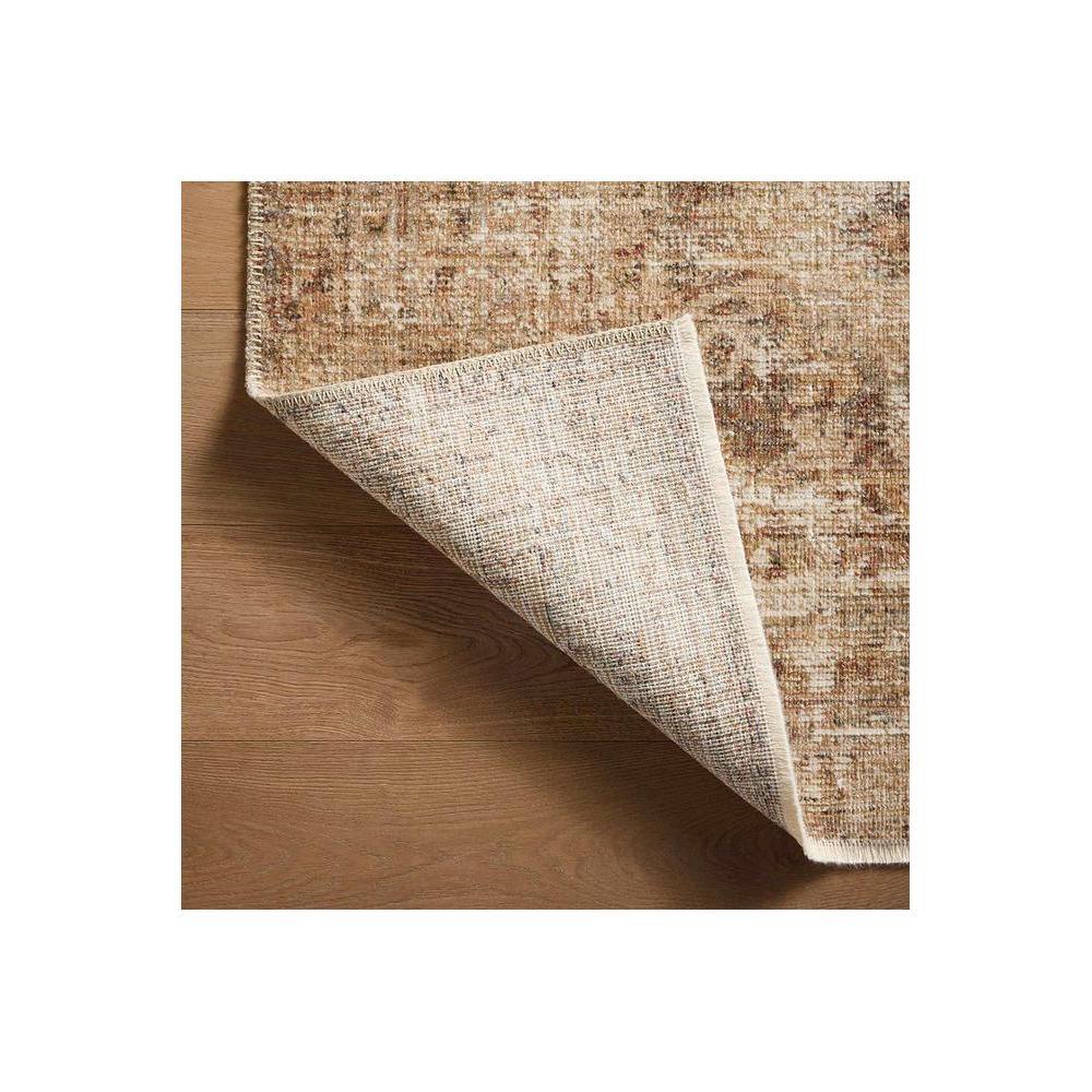 Heritage Bark Rug featuring distressed vintage pattern in beige, taupe and brown on cream background, hand-tufted wool