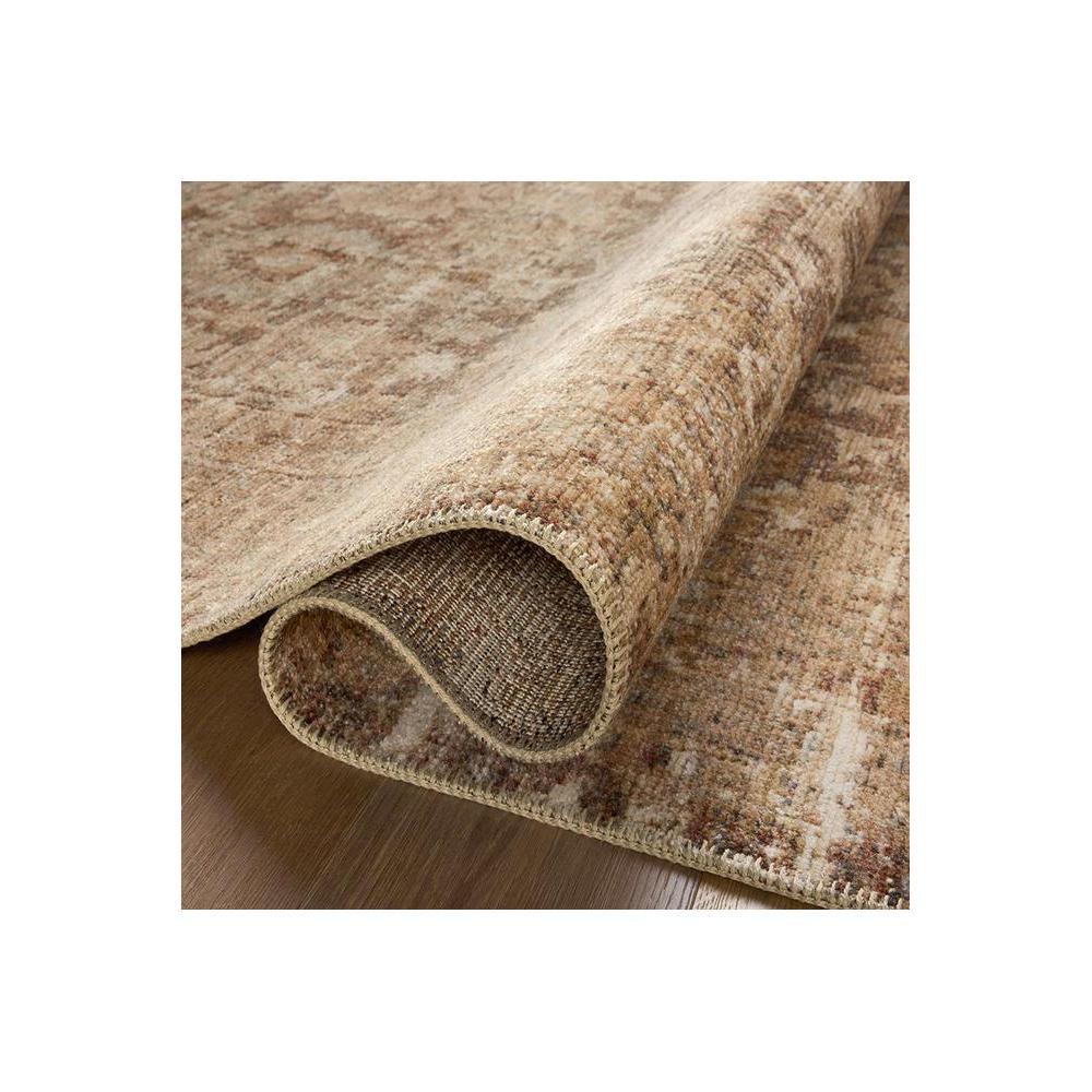 Heritage Bark Rug featuring distressed vintage pattern in tan, beige, caramel and brown on warm cream, hand-tufted wool